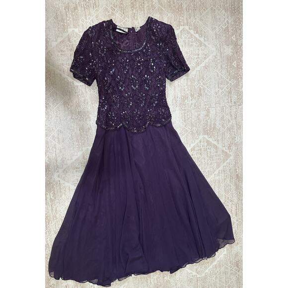 Scala Beaded Mother of the Bride, Cocktail, Vtg Formal Dress Medium Dress - Picture 5 of 9